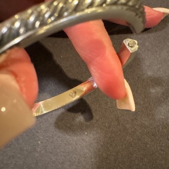 Brighton Silver & Crystal Bangle Bracelet - Picture 3 of 6